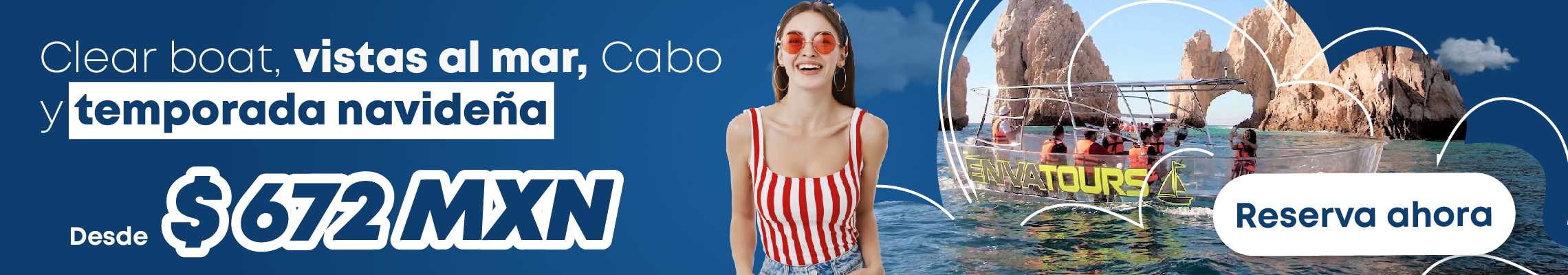 clear boat ride en los cabos